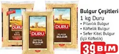 DURU BAKLİYAT BULGUR ÇEŞİTLERİ 1 KG